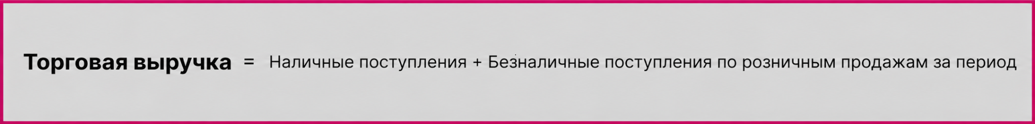 Торговая выручка формула расчета